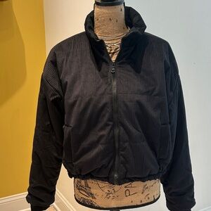 Story On Black Corduroy Puffer Jacket